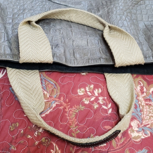 EUC- Embossed Leather Satchel from Israel - Picture 3 of 8